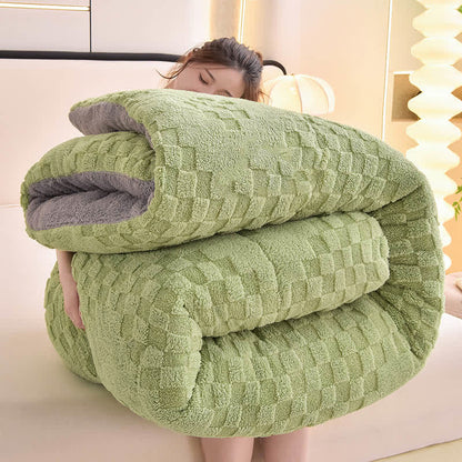 Coperta invernale Sherpa calda con anima trapuntata