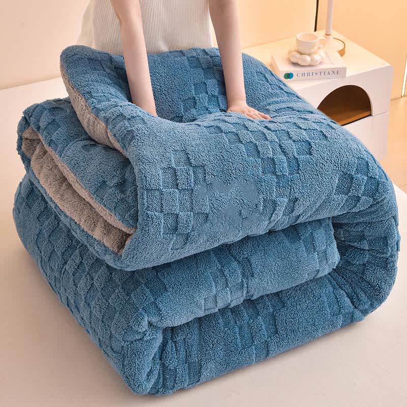 Coperta invernale Sherpa calda con anima trapuntata