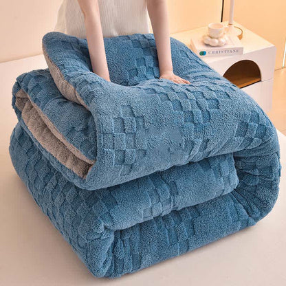 Coperta invernale Sherpa calda con anima trapuntata