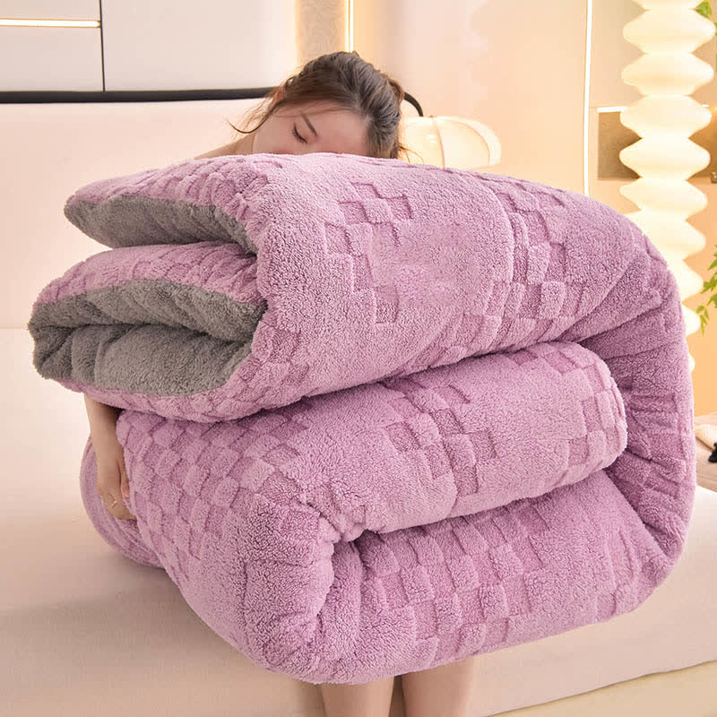 Coperta invernale Sherpa calda con anima trapuntata