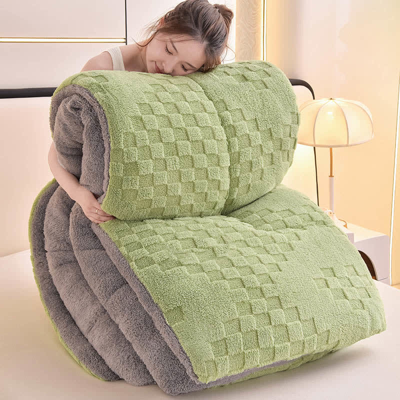 Coperta invernale Sherpa calda con anima trapuntata