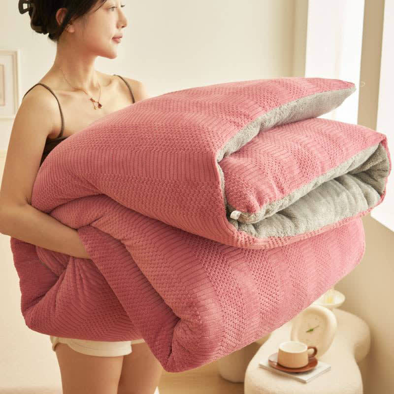 Coperta invernale trapuntata, spessa e calda, in stile semplice
