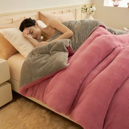 Coperta invernale trapuntata, spessa e calda, in stile semplice