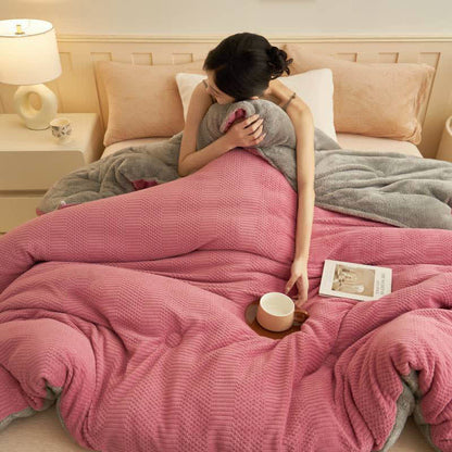 Coperta invernale trapuntata, spessa e calda, in stile semplice