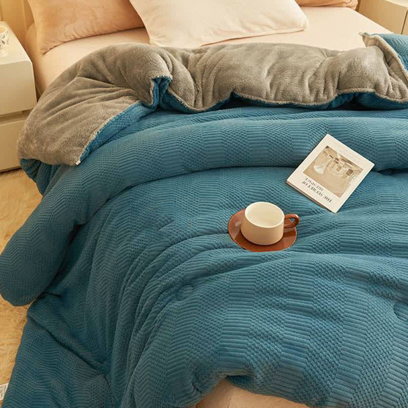 Coperta invernale trapuntata, spessa e calda, in stile semplice