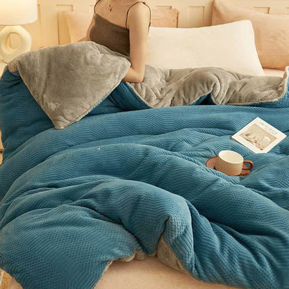 Coperta invernale trapuntata, spessa e calda, in stile semplice