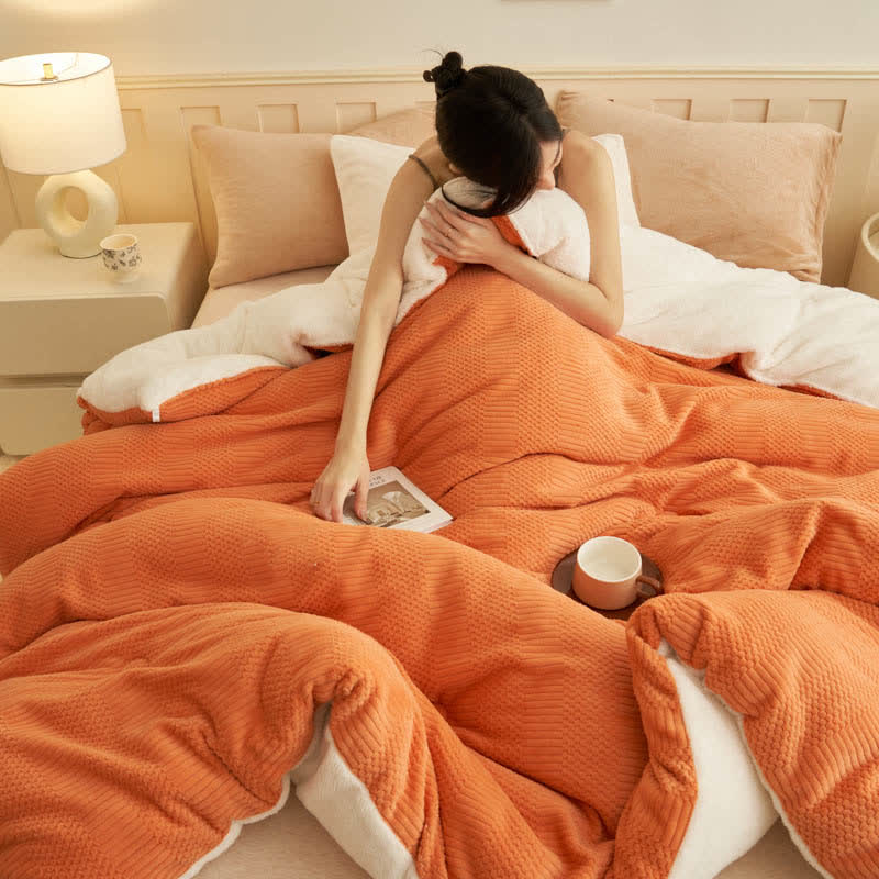 Coperta invernale trapuntata, spessa e calda, in stile semplice