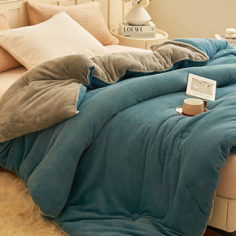 Coperta invernale trapuntata, spessa e calda, in stile semplice