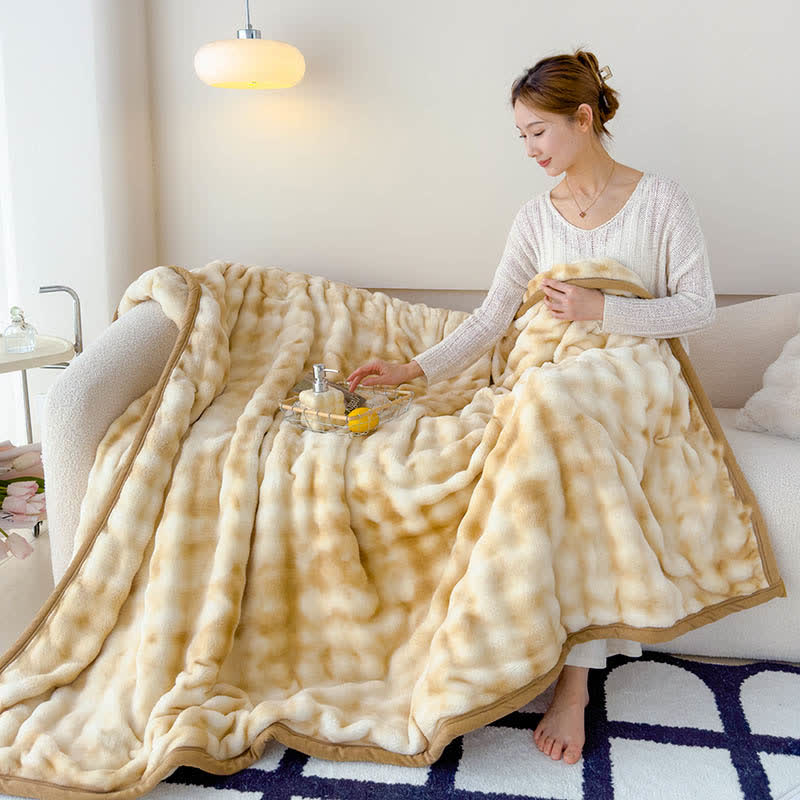 Coperta in soffice flanella con sfumature di colore