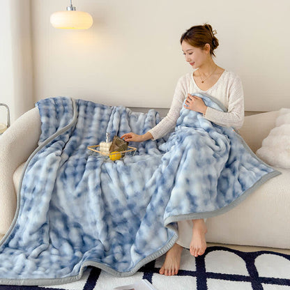 Coperta in soffice flanella con sfumature di colore