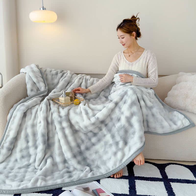 Coperta in soffice flanella con sfumature di colore