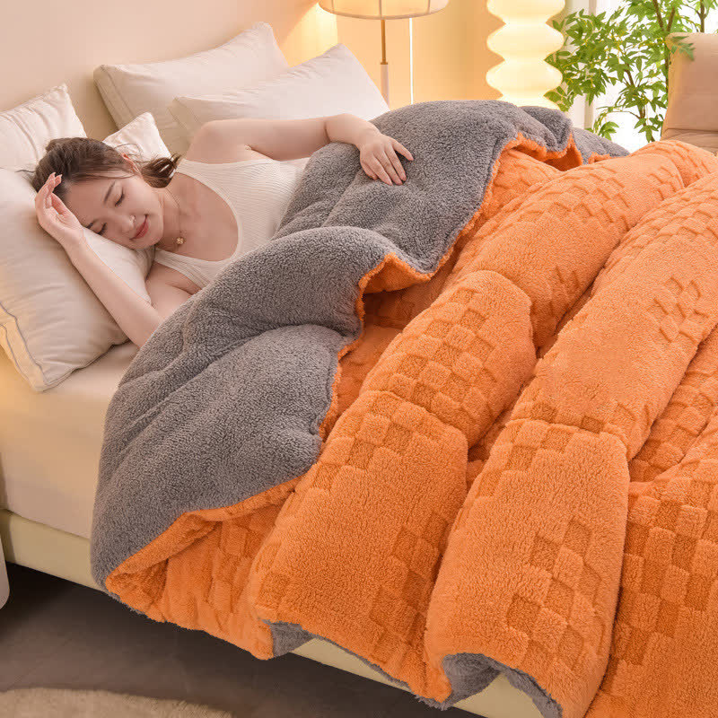 Coperta invernale Sherpa calda con anima trapuntata