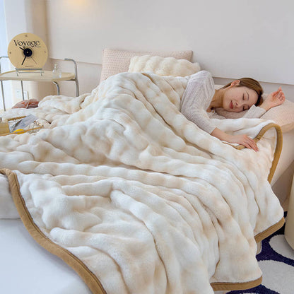 Coperta in soffice flanella con sfumature di colore