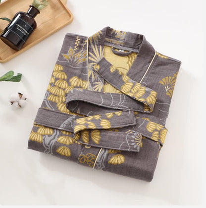Accappatoio traspirante in garza di cotone Kimono