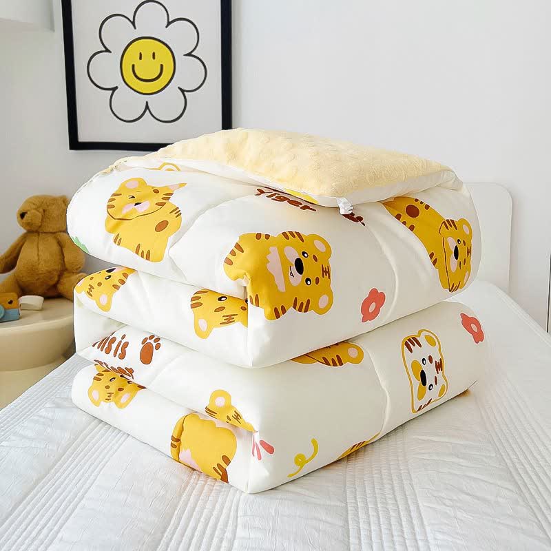 Trapunta per bambini in cotone caldo con motivo tigre