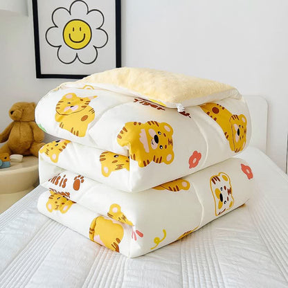Trapunta per bambini in cotone caldo con motivo tigre
