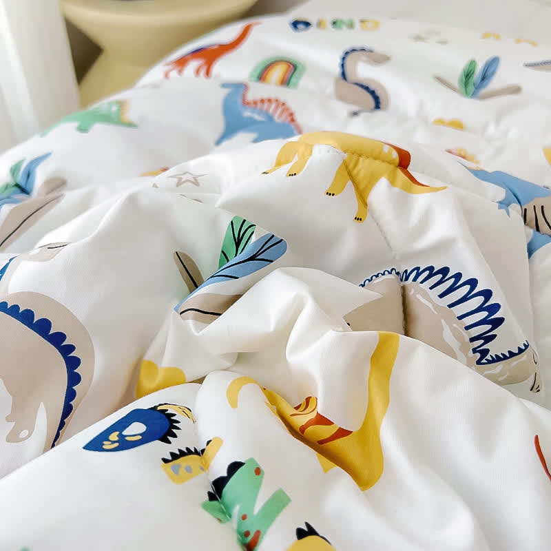 Trapunta per bambini in cotone con motivo dinosauri