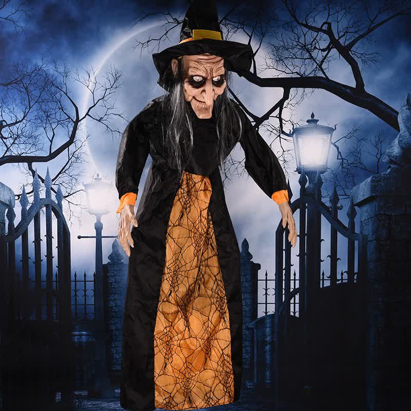 Giocattolo sonoro luminoso a forma di fantasma di strega di Halloween