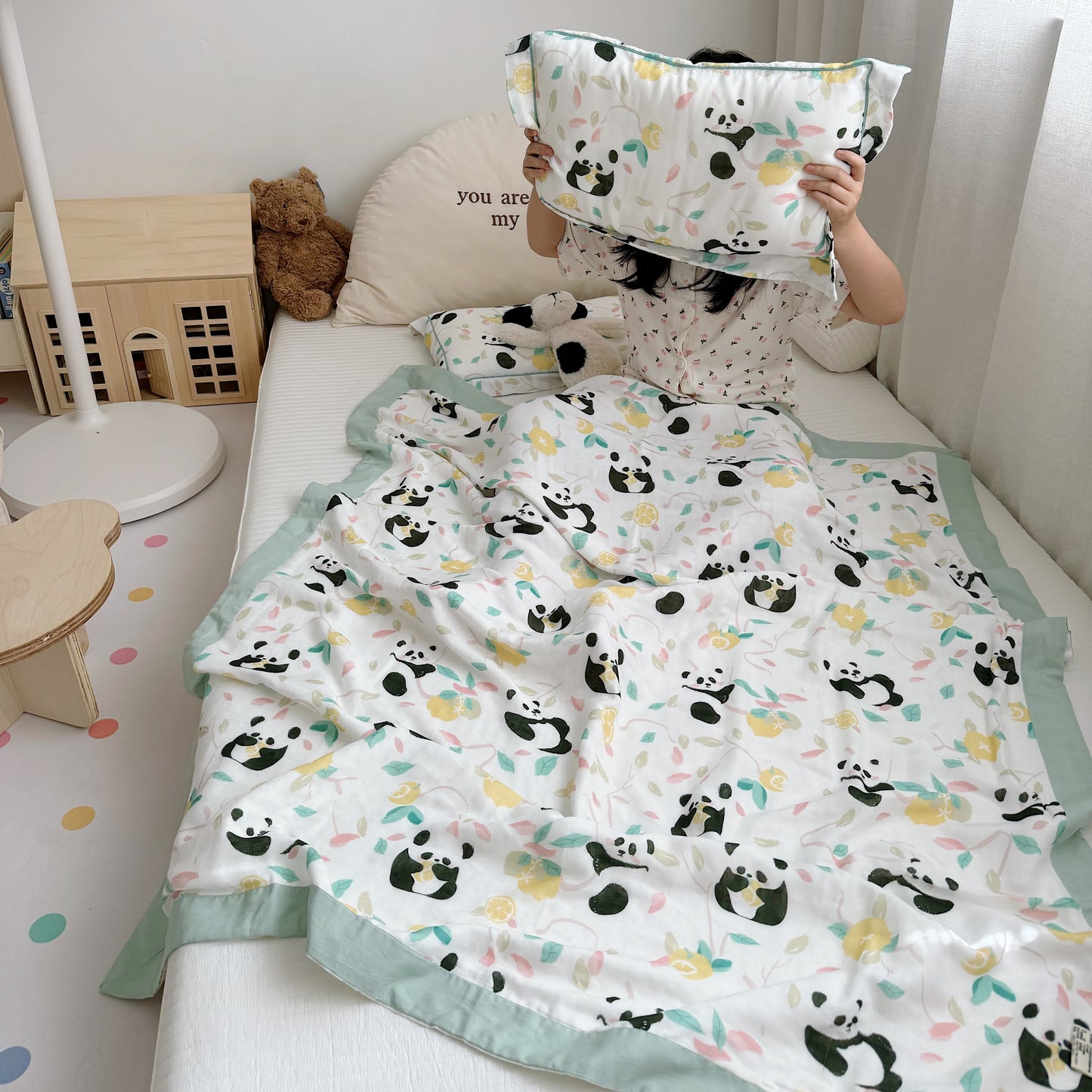Trapunta per neonati e bambini in fibra di bambù Panda