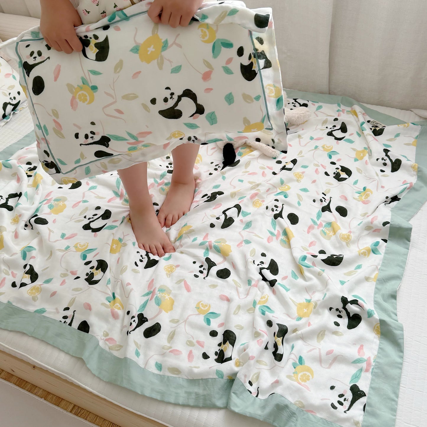 Trapunta per neonati e bambini in fibra di bambù Panda