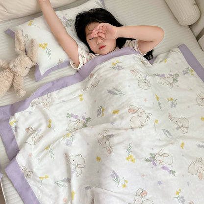 Trapunta traspirante per neonati e bambini piccoli, motivo: coniglio rurale