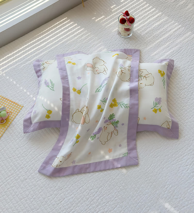 Trapunta traspirante per neonati e bambini piccoli, motivo: coniglio rurale