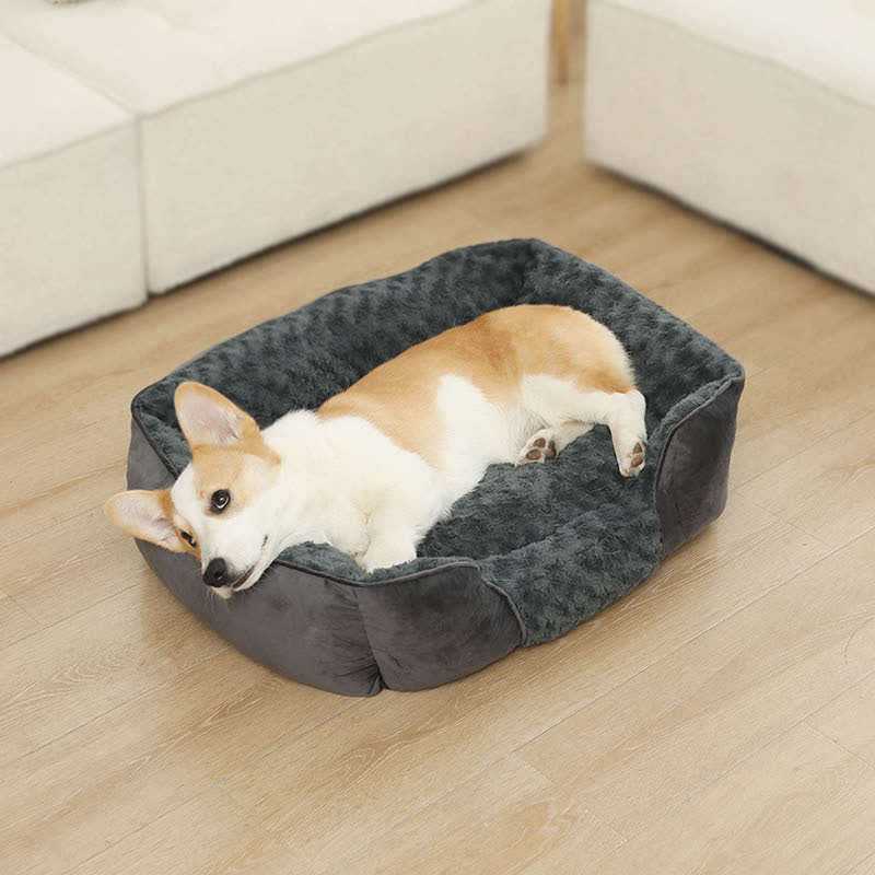 Cuccia per animali domestici in pile caldo semi-chiuso