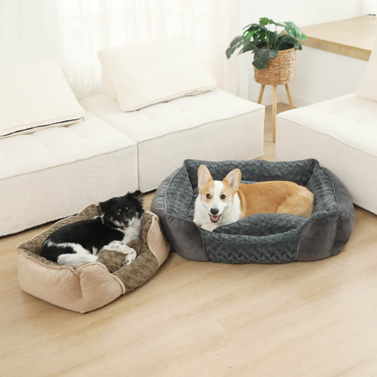 Cuccia per animali domestici in pile caldo semi-chiuso