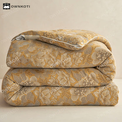 Trapunta calda in cotone floreale vintage Jacquard