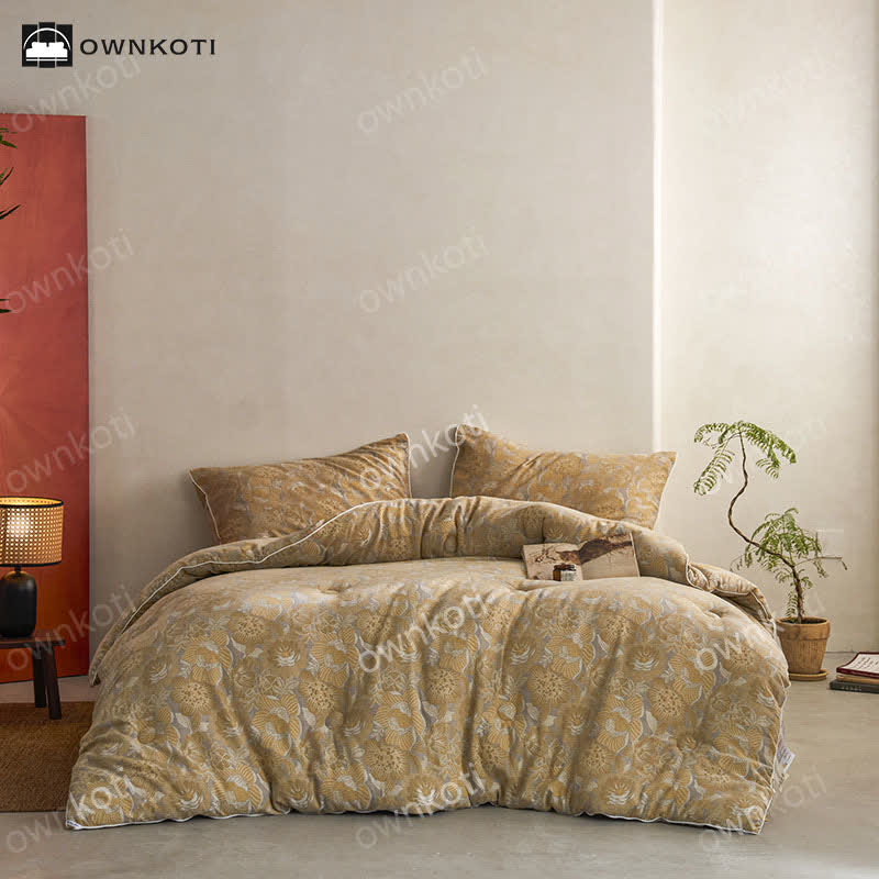 Trapunta calda in cotone floreale vintage Jacquard