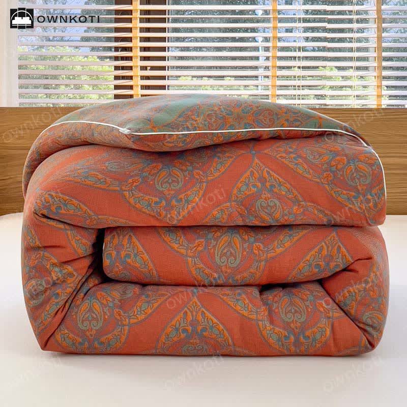 Trapunta calda e morbida in cotone jacquard di lusso