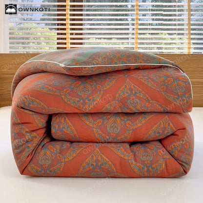 Trapunta calda e morbida in cotone jacquard di lusso