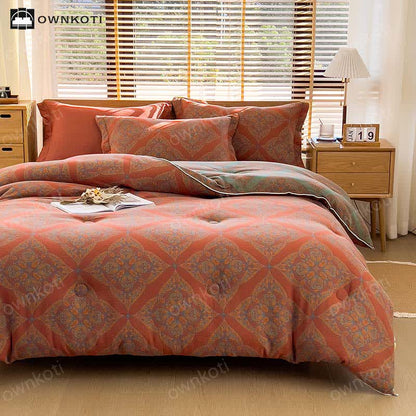 Trapunta calda e morbida in cotone jacquard di lusso