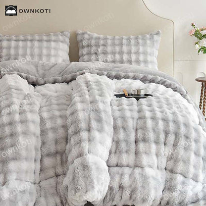 Coperta calda in pile doppio con anima trapuntata
