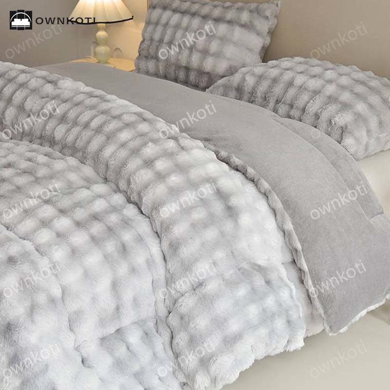 Coperta calda in pile doppio con anima trapuntata