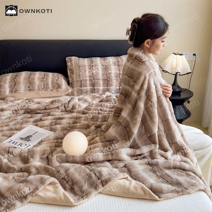 Coperta in pile morbido in stile moderno