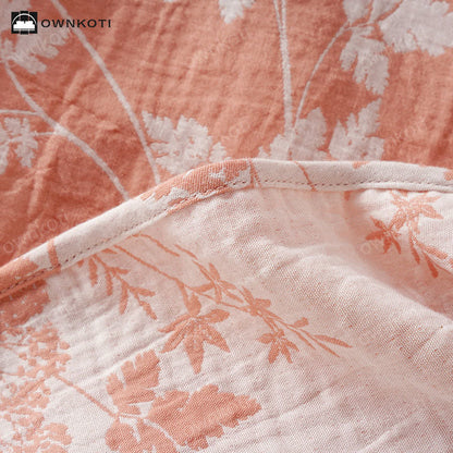Completo pigiama in puro cotone tinto in filo jacquard