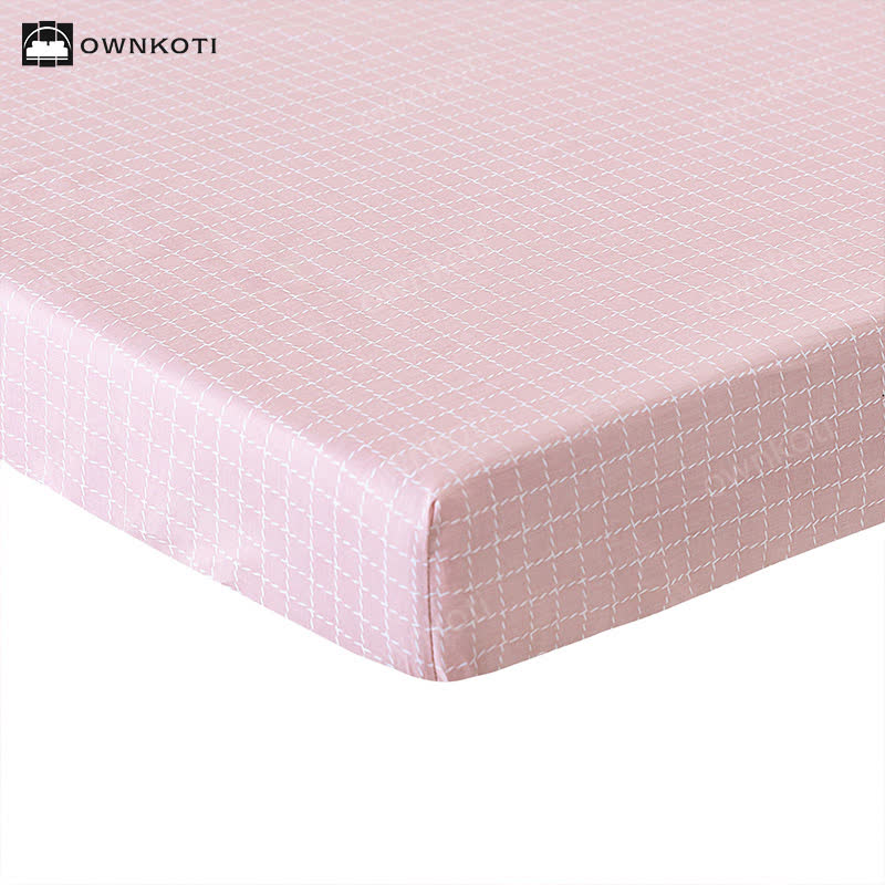 Set di biancheria da letto per culla in cotone rosa da bambina (3 pezzi)