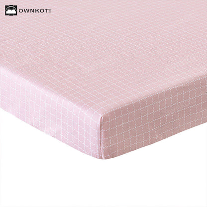 Set di biancheria da letto per culla in cotone rosa da bambina (3 pezzi)