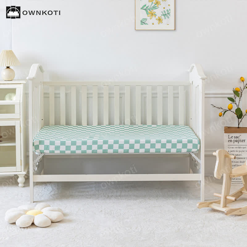 Set di biancheria da letto per culla in puro cotone floreale (3 pezzi)