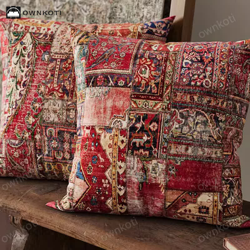 Cuscino decorativo patchwork esotico orientale