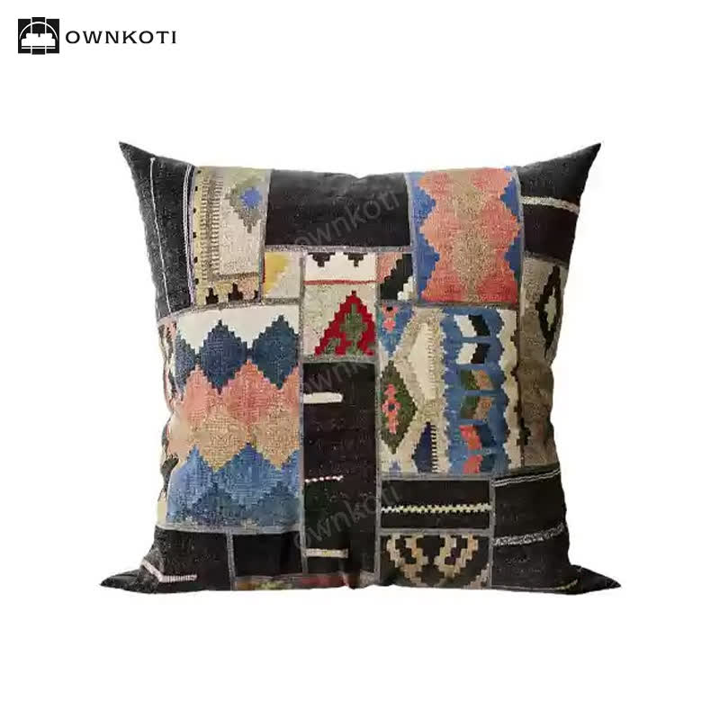 Elegante cuscino decorativo geometrico marocchino