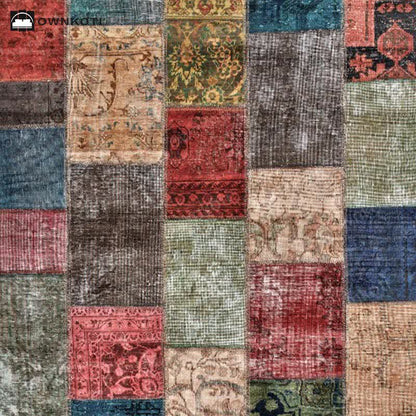 Tappeto antiscivolo patchwork vintage