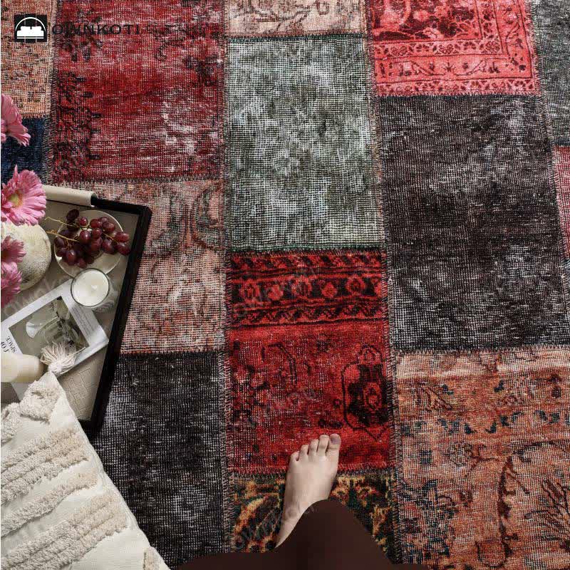 Tappeto antiscivolo patchwork vintage