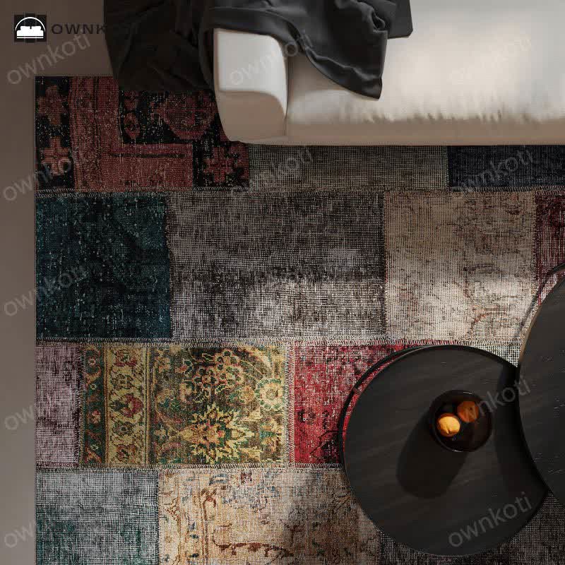Tappeto antiscivolo patchwork vintage