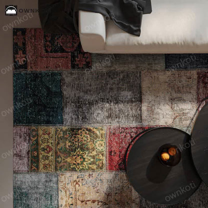 Tappeto antiscivolo patchwork vintage