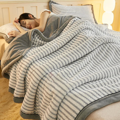 Copripiumino in pile a righe