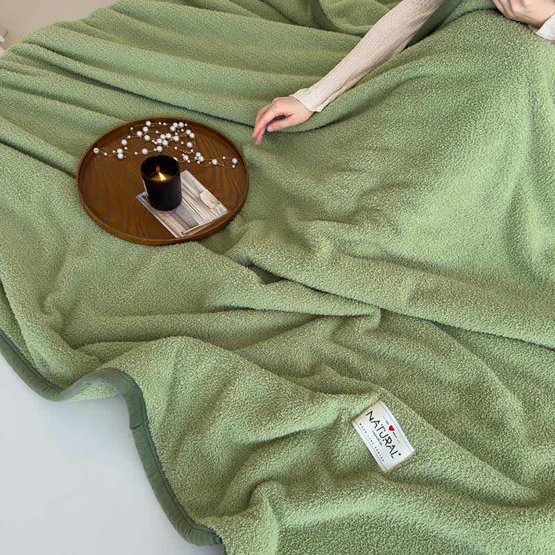 Coperta calda in pile bifacciale