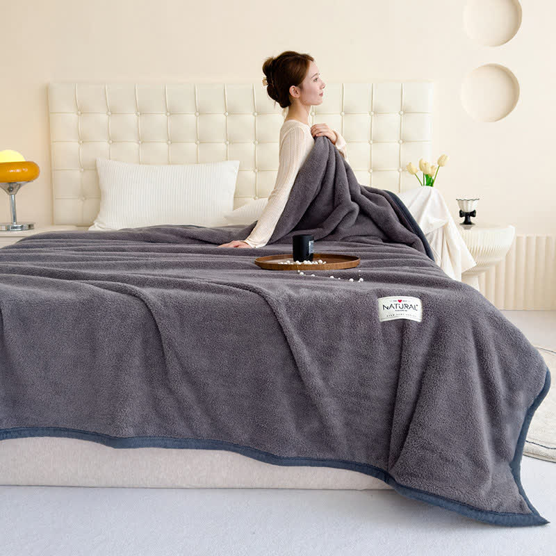 Coperta calda in pile bifacciale