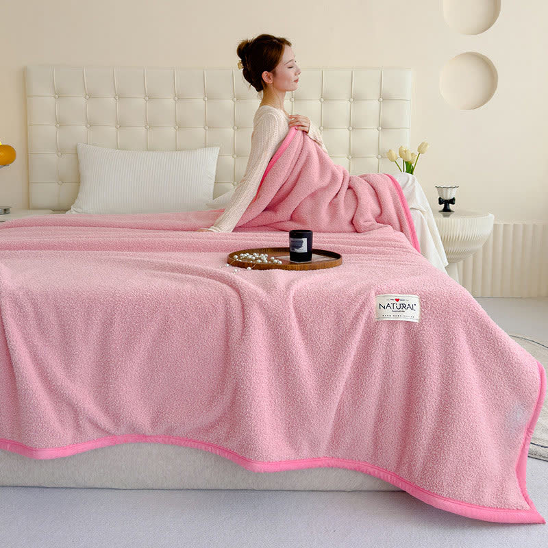 Coperta calda in pile bifacciale